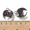 Bat Natural Amethyst Pendants G-F766-03AS-08-3