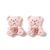 Bear with Bubble Tea Opaque Resin Cabochons RESI-G041-C04-2