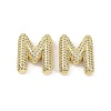 Brass Micro Pave Clear Cubic Zirconia Pendants KK-Z041-01G-M-1