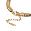 Enamel Evil Eye Link Bracelet with Flat Snake Chains BJEW-P284-06D-G-4