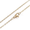 201 Stainless Steel Pendant Necklaces NJEW-H208-01G-2