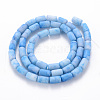Opaque Baking Paint Crackle Glass Beads Strands FGLA-T004-01H-2