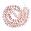 Electroplate Transparent Glass Beads Strands EGLA-T020-16C-3