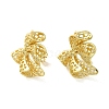 Brass Stud Earrings EJEW-B045-01G-2