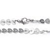 201 Stainless Steel Heart Link Chain Necklace for Men Women NJEW-I122-08P-2