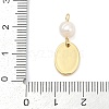Natural Cultured Freshwater Pearl & Brass Pendants KK-U062-14G-01-3