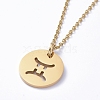 304 Stainless Steel Pendant Necklaces NJEW-E147-08G-1