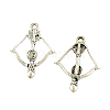 Tibetan Style Alloy Bow and Arrow Pendant Enamel Settings TIBEP-Q043-332-RS-1