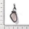 Natural Rose Quartz Pendants G-K338-42AS-07-3