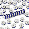 Brass Grade A Rhinestone Spacer Beads RSB035NF-15-1