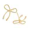 Bowknot Brass Stud Earrings for Women EJEW-S216-04C-G-2