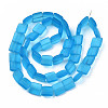 Transparent Frosted Glass Beads Strands FGLA-S001-01-2