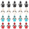 DICOSMETIC 40Pcs 4 Colors Halloween Dyed Synthetic Turquoise Pendants G-DC0001-07-1