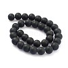 Frosted Glass Round Bead Strands GLAA-J079-02-10mm-2