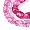 Transparent Crackle Glass Beads Strands GLAA-Q108-04A-09-3