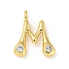 Rack Plating Brass Micro Pave Cubic Zirconia Pendants KK-A200-24G-M-1