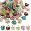 60Pcs 6 Colors Acrylic Pendants PALLOY-YW00167-1