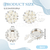 4Pcs Zinc Alloy & Rhinestone Cufflinks BUTT-PH0001-84A-2