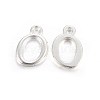Silver Color Plated Alloy Letter Pendants PALLOY-J718-01S-O-1