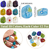 120Pcs 10 Colors Handmade Gold Sand Lampwork Beads Strands LAMP-PA0001-13-2