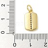 Rack Plating Brass Micro Pave Cubic Zirconia Pendants KK-K392-03G-04-3