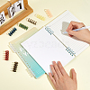 18Pcs 9 Colors 5-Ring Plastic Loose Leaf Book Binder Hinged Rings FIND-CP0002-34-3