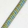 Electroplate Non-magnetic Synthetic Hematite Beads Strands G-J174-3x3mm-06-3