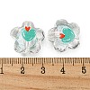 Transparent Printed Acrylic Beads OACR-H124-07-3