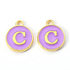 Golden Plated Alloy Enamel Charms LS-ENAM-S118-10C-1
