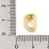 Brass Micro Pave Clear Cubic Zirconia Initial Spacer Bars KK-E802-34G-D-3