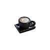 2Pcs Mini Resin Latte Art Coffee Cup & Saucer Set BOTT-PW0001-220-2