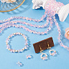 Electroplate Transparent Glass Beads Strands GLAA-TAC0028-009A-6