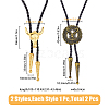2Pcs 2 Style Adjustable Vintage PU Leather Bolo Ties NJEW-HY0001-01-2