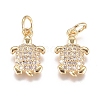 Brass Micro Pave Cubic Zirconia Pendants ZIRC-G168-47G-1