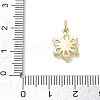 Brass with Rhinestone Charms KK-CBAD872-01G-09-3
