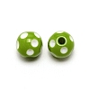 Opaque Resin Beads LS-RESI-WH0026-10B-1