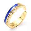 Adjustable Real 18K Gold Plated Brass Enamel Finger Rings RJEW-L071-23G-3