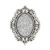 Vintage Adjustable Iron Finger Ring Components Alloy Cabochon Bezel Settings X-PALLOY-Q300-09AS-NR-3