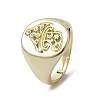 Brass with Cubic Zirconia Adjustable Rings RJEW-K257-57G-1