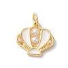 Rack Plating Brass Enamel Pendants KK-Z056-35G-01-1
