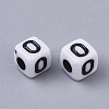 White Opaque Acrylic Beads LS-X-MACR-R869-02O-2