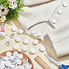 100Pcs Cloth Shank Buttons BUTT-NB0001-72A-01-5