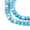 Frosted Opaque Glass Beads Strands GLAA-T032-P4mm-MBB13-3