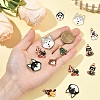 10Pcs 10 Styles Alloy Enamel Pendants ENAM-YW0006-99-3