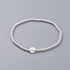 925 Sterling Silver Beads Stretch Bracelet Sets BJEW-JB04975-2