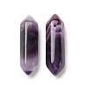 Natural Amethyst Double Terminal Pointed Pendants G-C007-02B-08-2