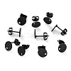 304 Stainless Steel Stud Earring Findings Ion Plating(IP) STAS-O144-01A-B-1