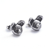 Retro 304 Stainless Steel Stud Earrings EJEW-L248-011AS-1