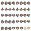 CHGCRAFT 40Pcs 10 Style Alloy Enamel Pendants ENAM-CA0001-60-1