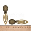 Vintage Tibetan Style Alloy Bookmarks Cabochon Settings TIBE-Q032-27AB-NR-5